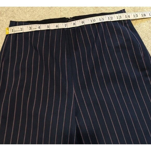 Rag & Bone Women's Simone Pant Navy Striped Cropped High Rise Business Casual 8 - Picture 5 of 15